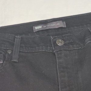 Levi's 505 Jeans Pants Straight Leg Black Size 12‎ Measures 32x30.5 Womens